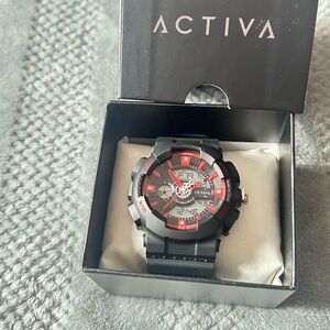 Invicta ACTIVA Men's Digital Sport Watch in Black and Red